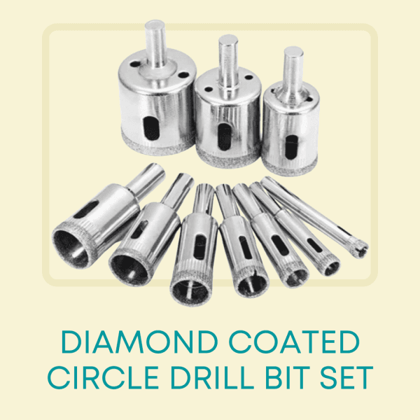 DIAMOND COATED CIRCLE DRILL BIT SET